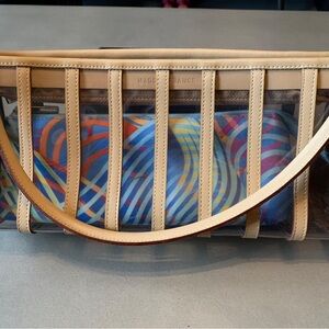 Transparent Tote with Colorful Insert